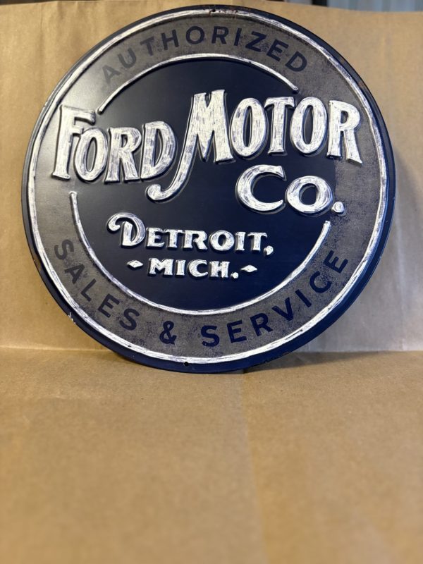 Round Aged Genuine Parts Sign