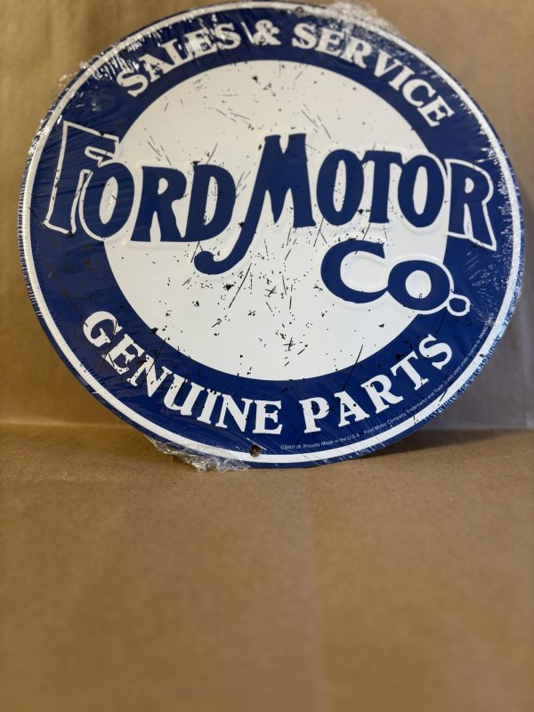 Round Genuine Parts Sign