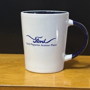 White Mug Winged Logo