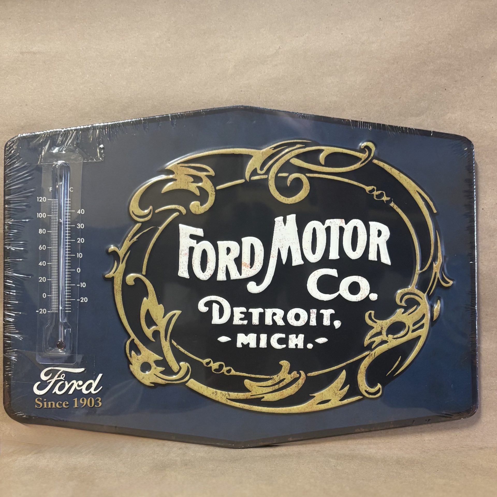 1903 Logo Thermometer Tin Sign